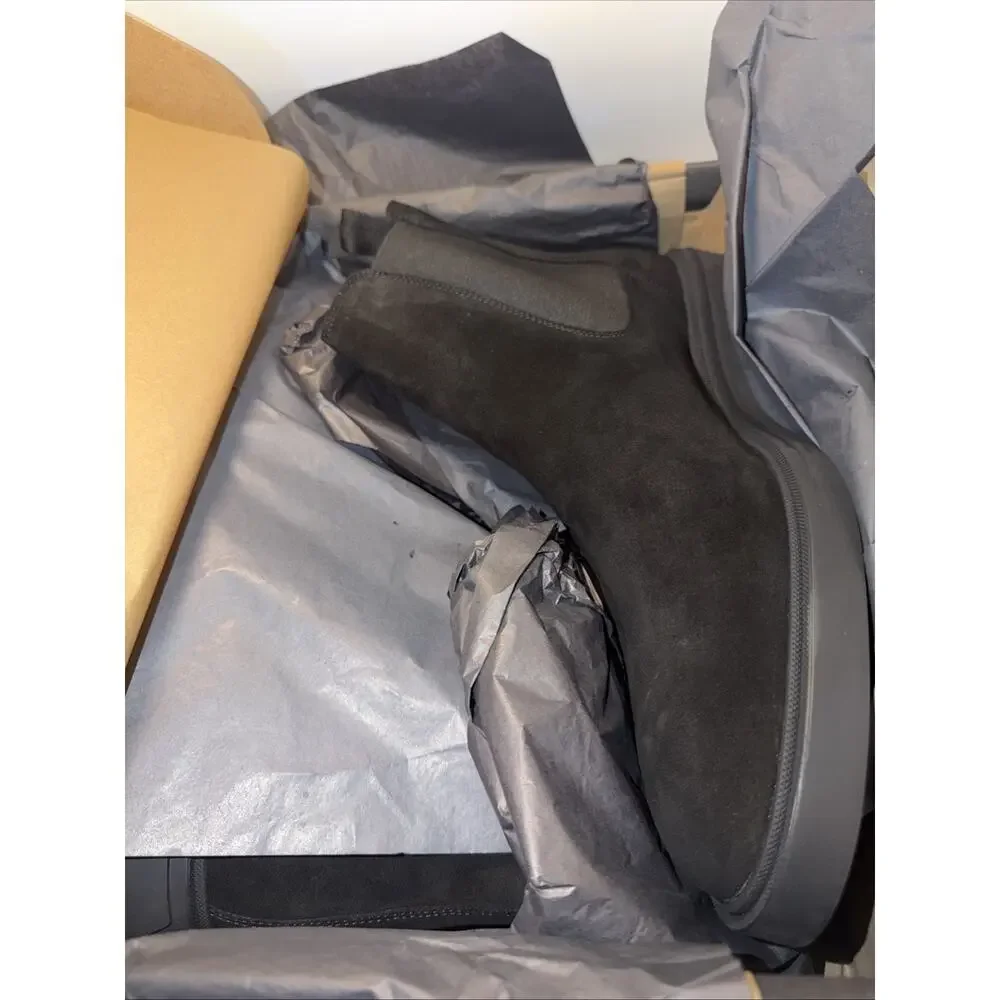 BOSS Men's Calev Suede Wingtip Chelsea Boots Size 12